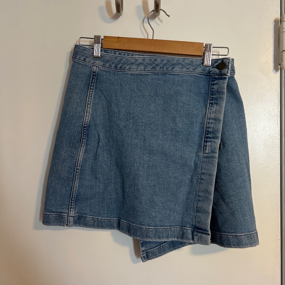 Theory Asymmetrical Denim Skirt